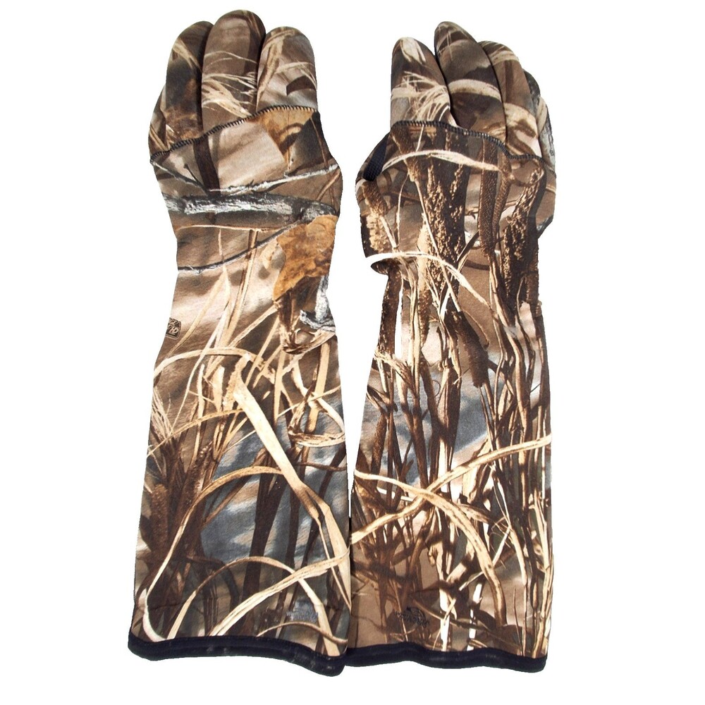 Waterproof Hunting Gloves Ducks Unlimited Wetlands Camo L/XL Pair